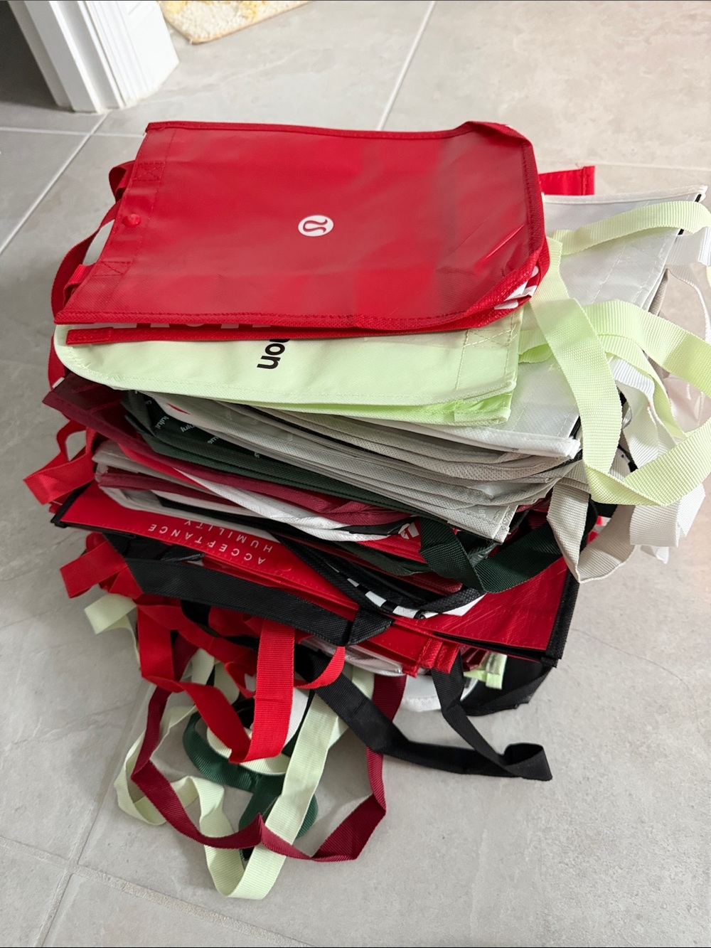 lululemon athletica Red Reusable Tote - Packable Shopper